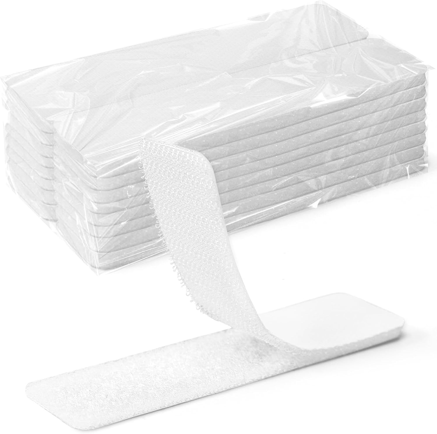 Art3D 16 Sets Hook and Loop Strips with Adhesive, Heavy Duty Double Sided Sticky Strips for Fabric Office Home, 10 X 2.5 CM