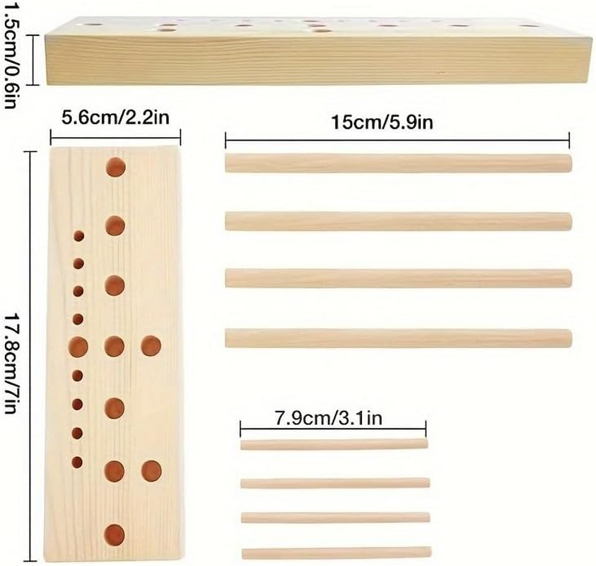 Bow Maker, Wooden Bow Making Tool,Adjustable DIY Bow Maker Tool - Natural Wood Ribbon Bow Maker for Wreaths, Easy-To-Use Crafting Tool for Holidays & Decorations, Portable Design for DIY Projects image number 3