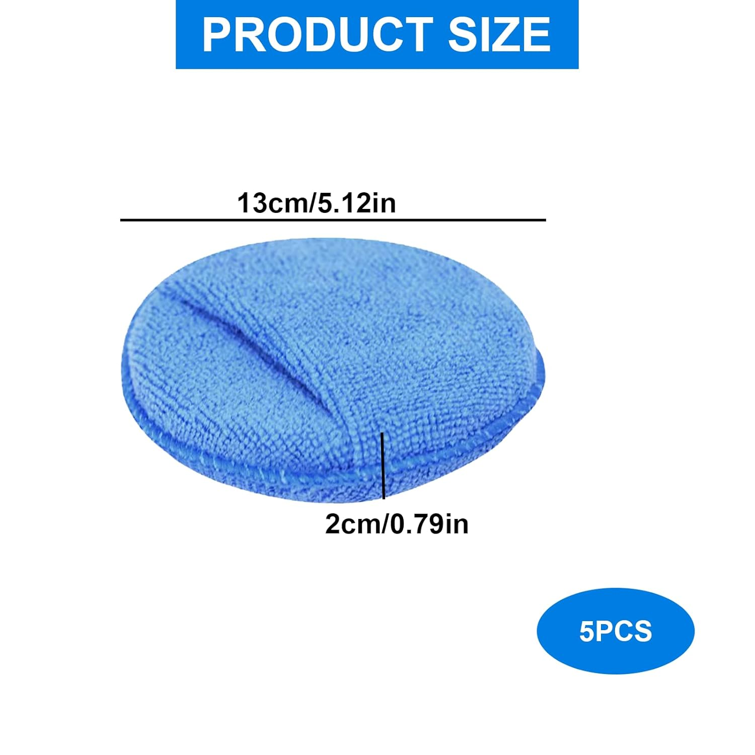 MAEZOE 5-Pack Car Wax Applicator Pads, Microfiber Applicator Pad with Finger Pocket, Buffing & Polishing Pads for Car Cleaning and Fine Polishing image number 6