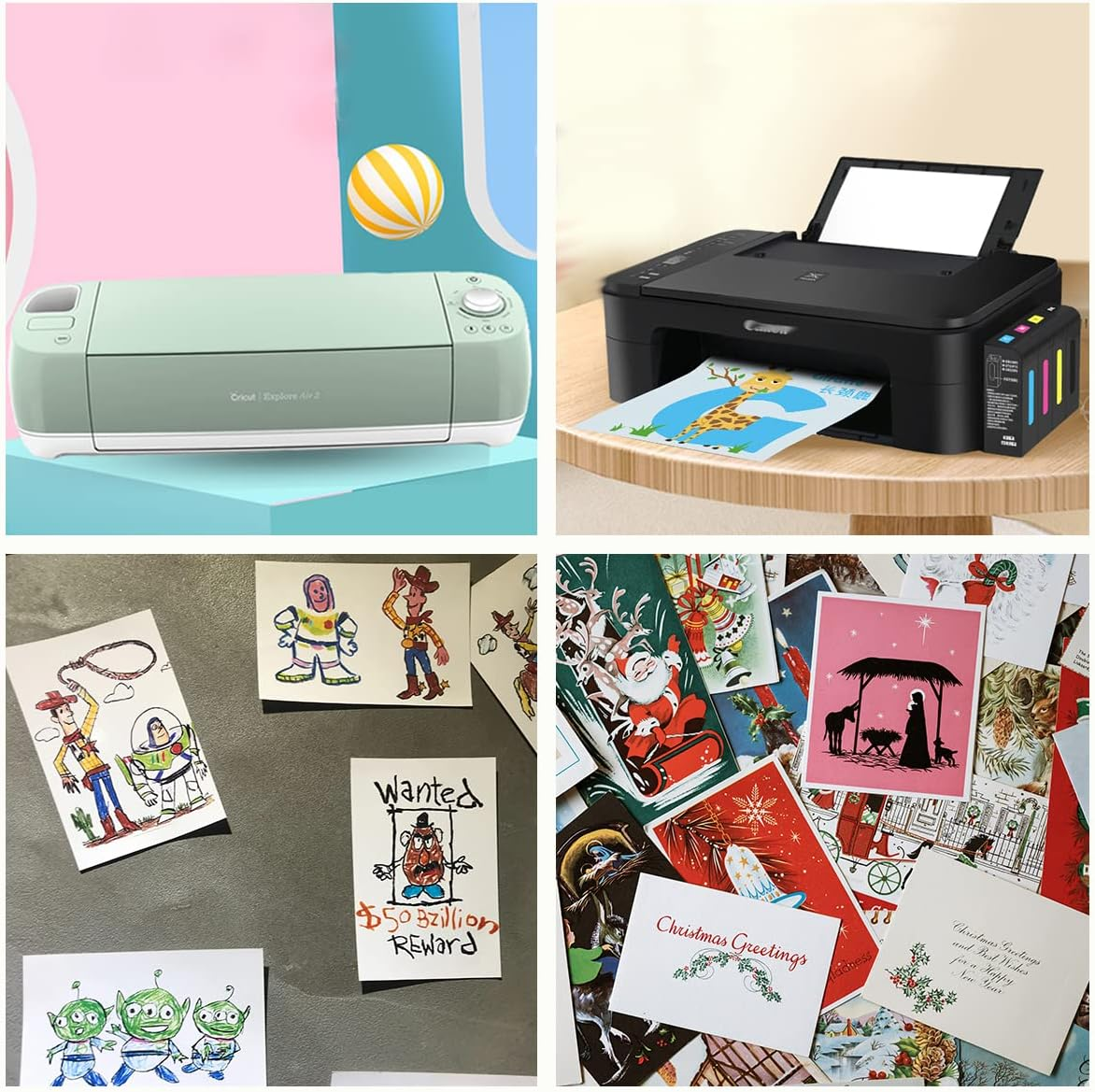 100 Pieces 5" X 7" White Cardstock, Heavyweight Cardstock Sheets Blank Invitation Paper Greeting Cards Printable, 74Lb Cover 200 Gsm/White image number 4