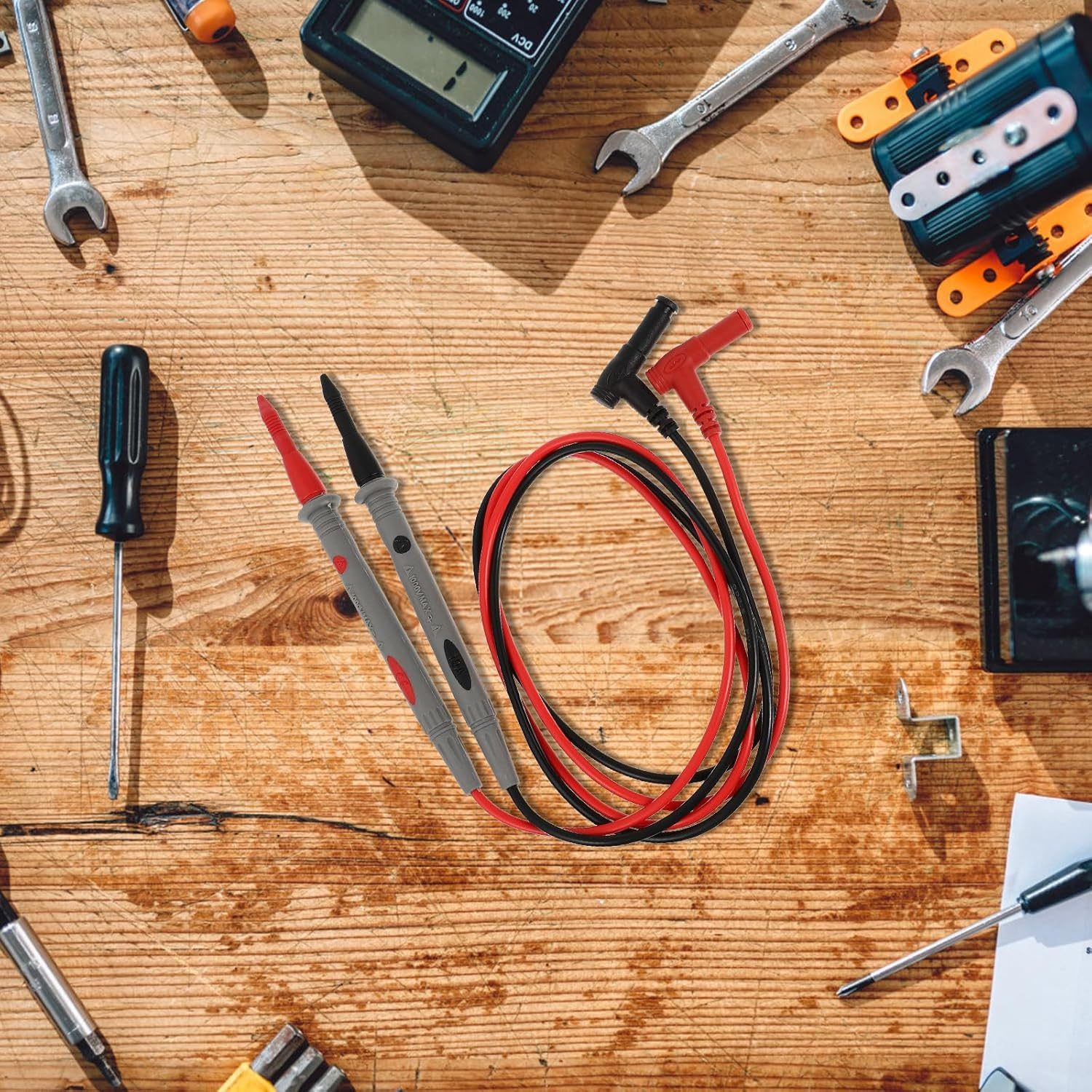 OATIPHO Multimeter Lead Probe Cables - 1000V High Voltage Test Leads with Banana Plug and Alligator Clips for Electrical Testing - 105Cm Long image number 2