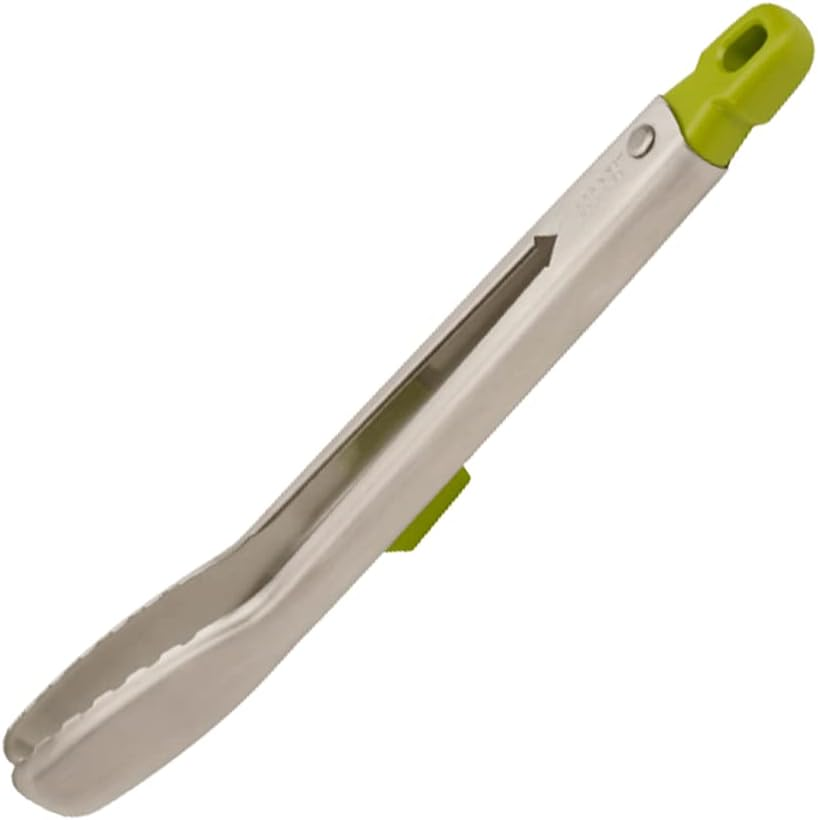 Joseph Joseph Elevate Steel Slimline Stainless-Steel Tongs with Integrated Tool Rests - Green image number 6