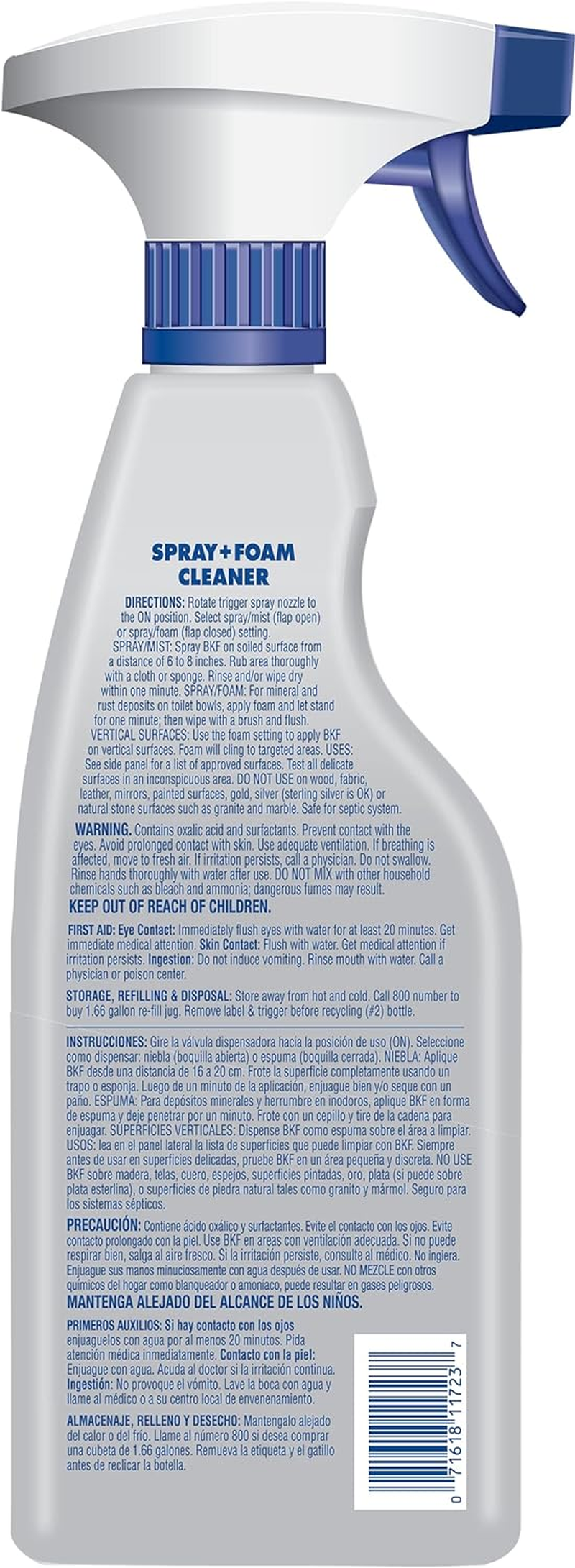 Bar Keepers Friend Spray and Foam Cleaner, 25.4 Ounce