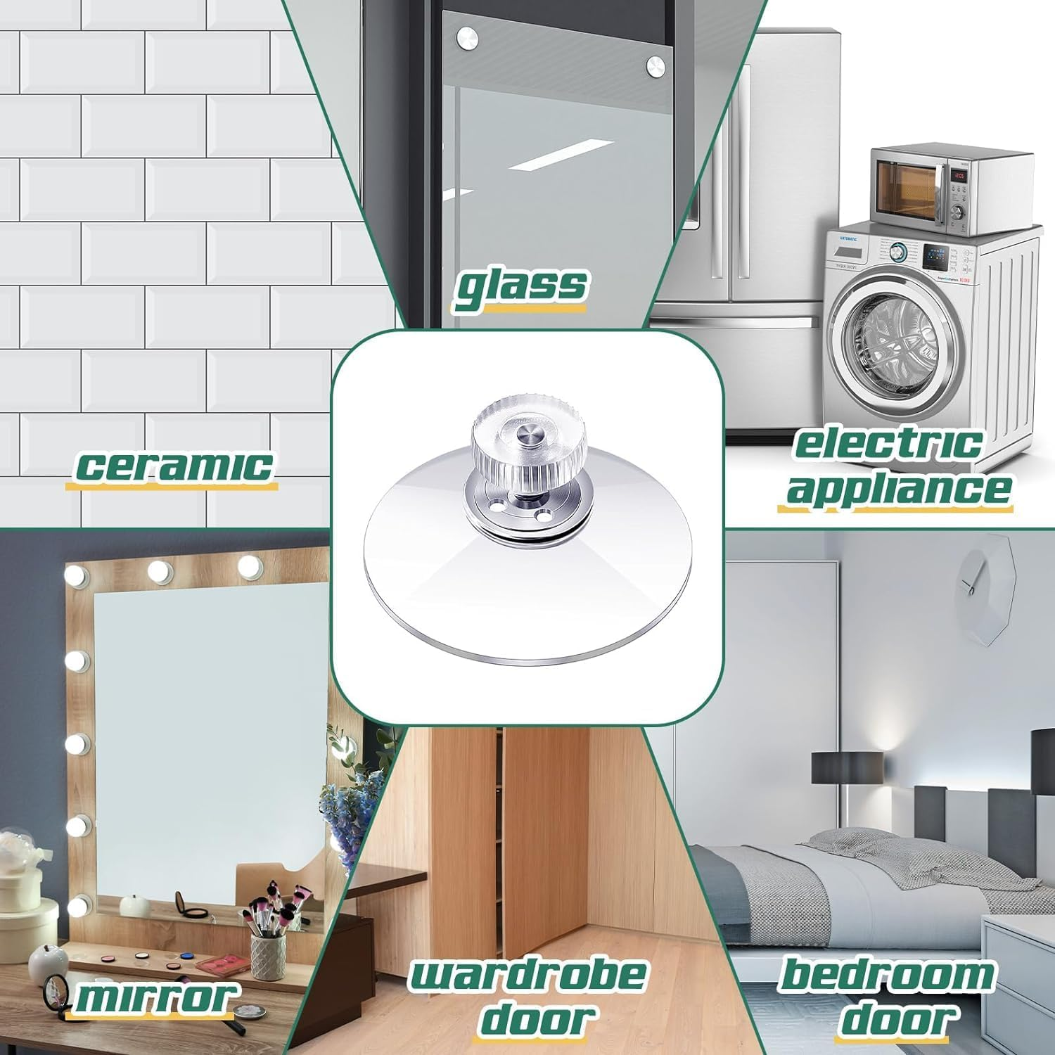 10 Pcs Suction Cup Glass Suction Pads 41Mm Clear PVC Plastic Sucker Pads/Without Hooks Extra Strong Adhesive Suction Holder/Transparent Screw Hooks Sucker without Hooks