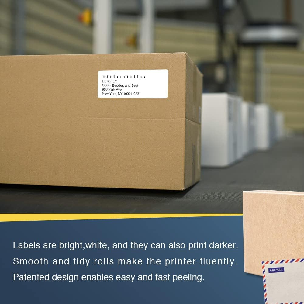 BETCKEY - Large Address Labels Replacement for Brother DK-11208 (38Mm X 90Mm), Compatible with Brother QL Label Printers [10 Rolls/4000 Labels] image number 6