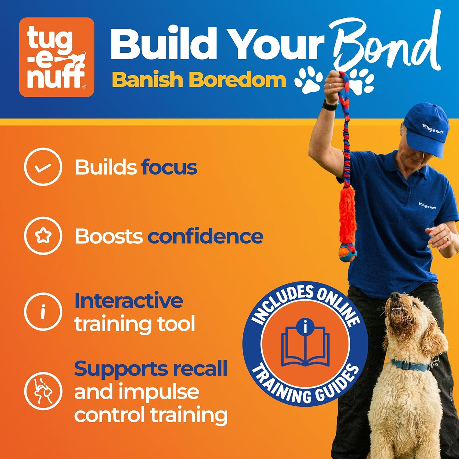 Tug-E-Nuff - Fauxtastic Powerball Bungee | Durable Bungee Tug Toy for Dogs | Ideal for Interactive Dog Training and Dogs of All Ages | Made of Durable Faux Fur | 63Cm (25 Inches) in Length - Green Pattern image number 7