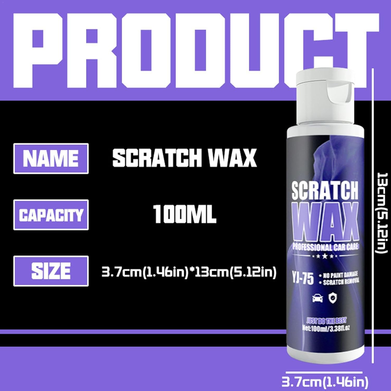 Car Paint Scratch Repair - Automotive Repair Remover 100Ml | Portable Polish Scratch Care, Long-Lasting Scratch Remover, Car Wax Repair Tools for SUV Sedans image number 5