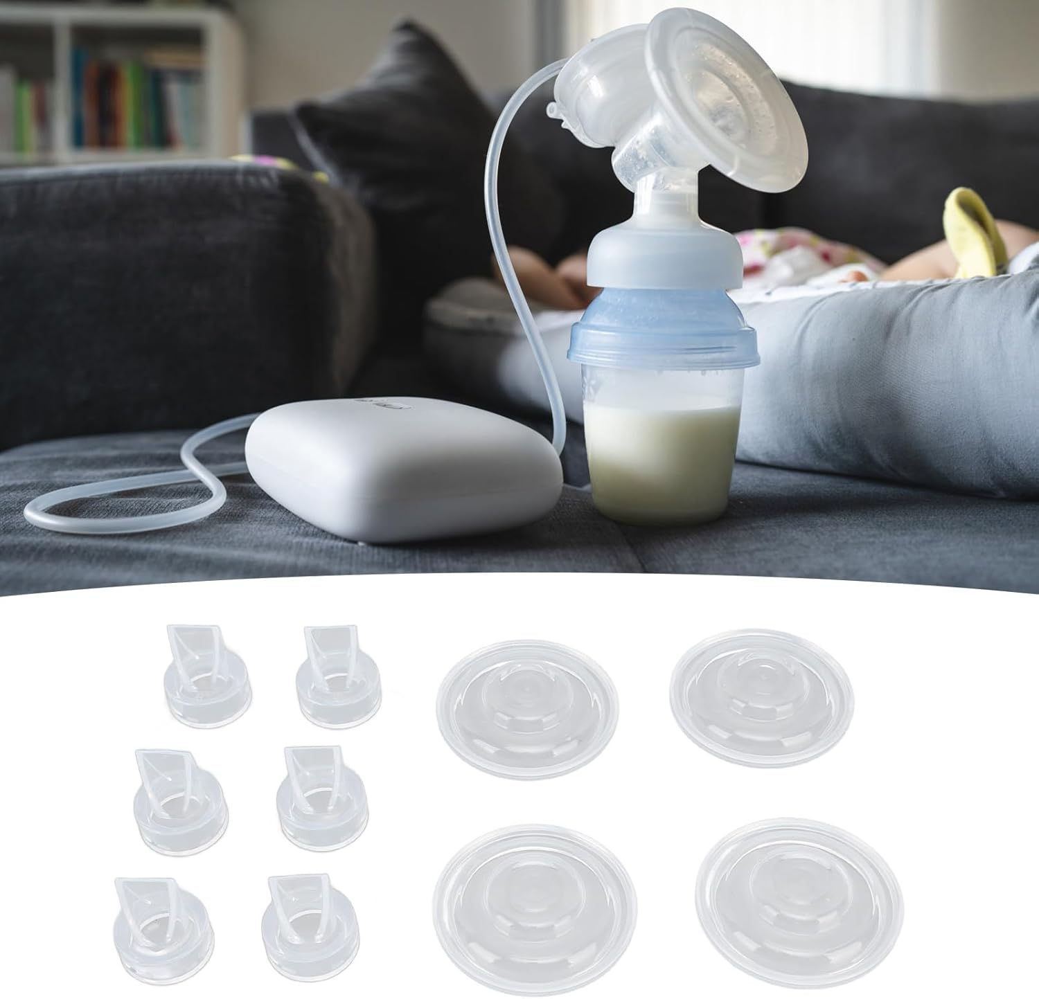 Duckbill Valves, Silicone Diaphragms Compatible with S9 S12 S9Pro S12Pro, Electric Breast Pump Accessories, Leak-Proof Design for Breast Pump Parts image number 6