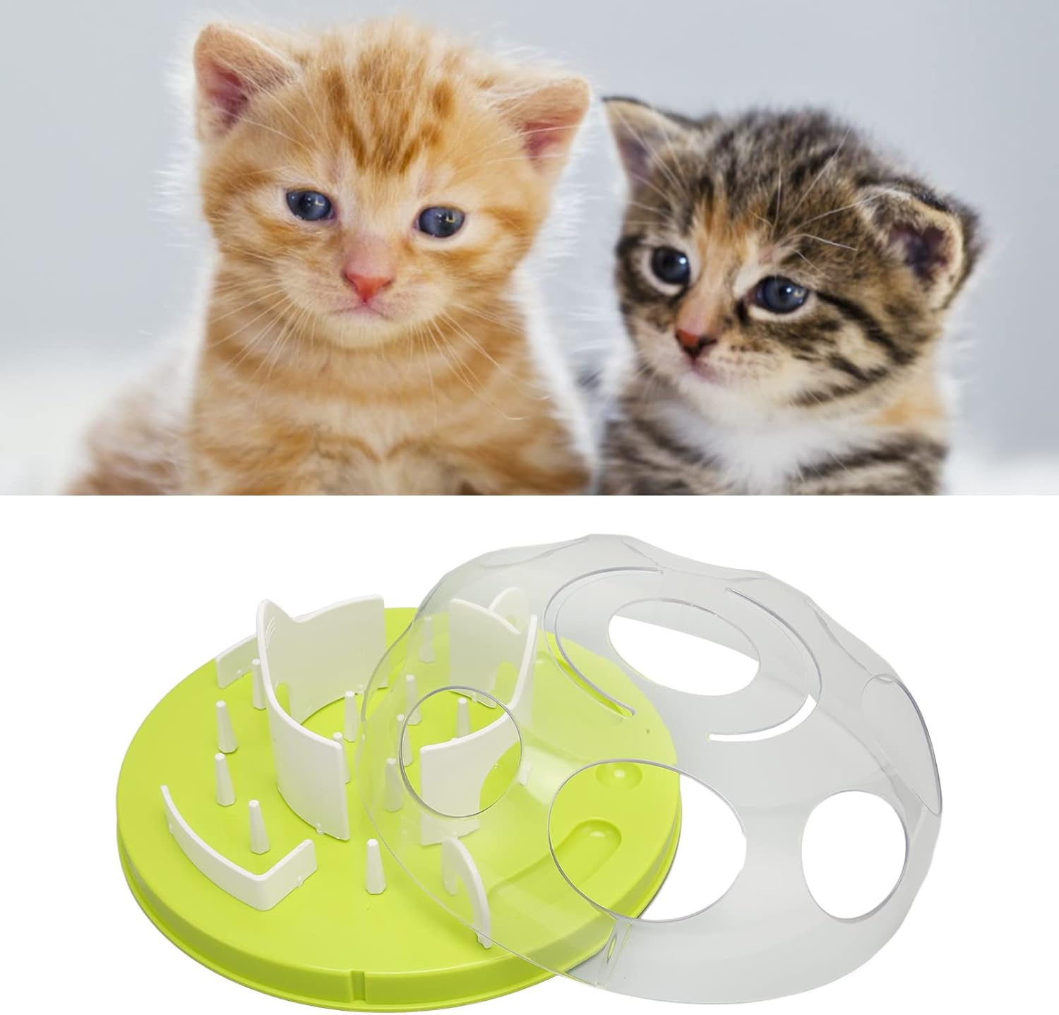EVTSCAN Detachable Cat Slow Feeder Bowl, Adjustable Prevent Sliding Cat Puzzle, Feeding Slow Eating Bowl, for Cat Training image number 2