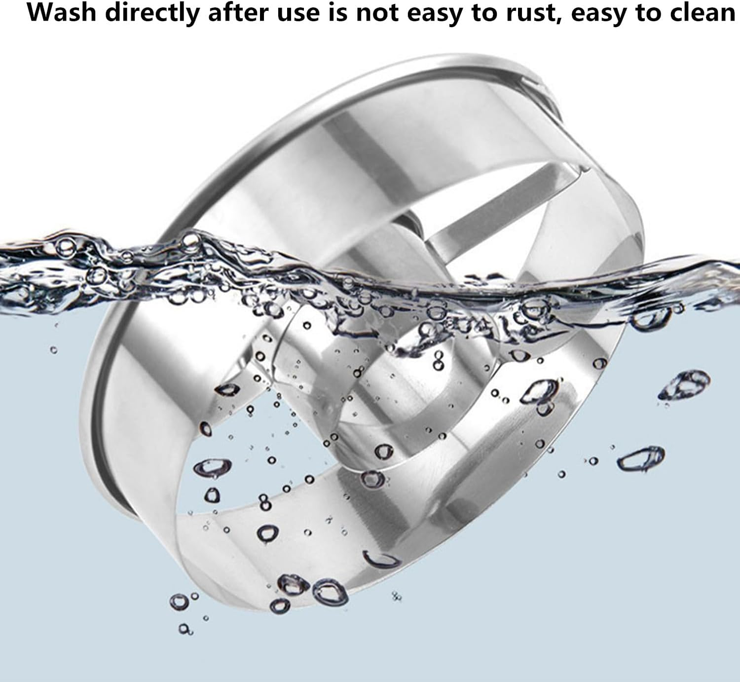 2Pcs Stainless Steel Doughnut Cutters, Mousse Ring Cookie Chocolate Cake Mold, Donut Mold Desserts Bread Cutter image number 1