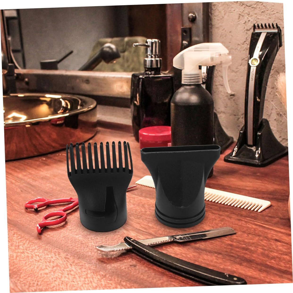 NIYANGLE 7Pcs Hair Dryer Nozzle with Duckbill Concentrator for Fast Efficient Drying Plastic Styling Attachments for Salon and Home Use image number 4