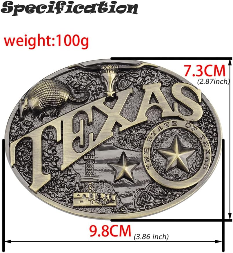Fomissky Longhorn Texas Belt Buckle Men, Novelty Country Western Cowboy Belt Buckles Big image number 5