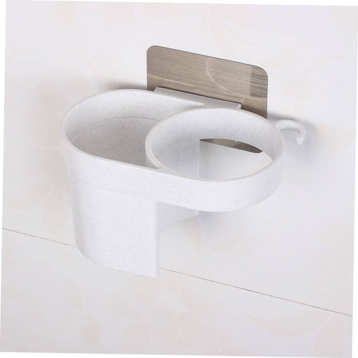 BIUDECO Bathroom Blow Dryer Holder Wall Mounted Hair Dryer Rack Storage Holder image number 4