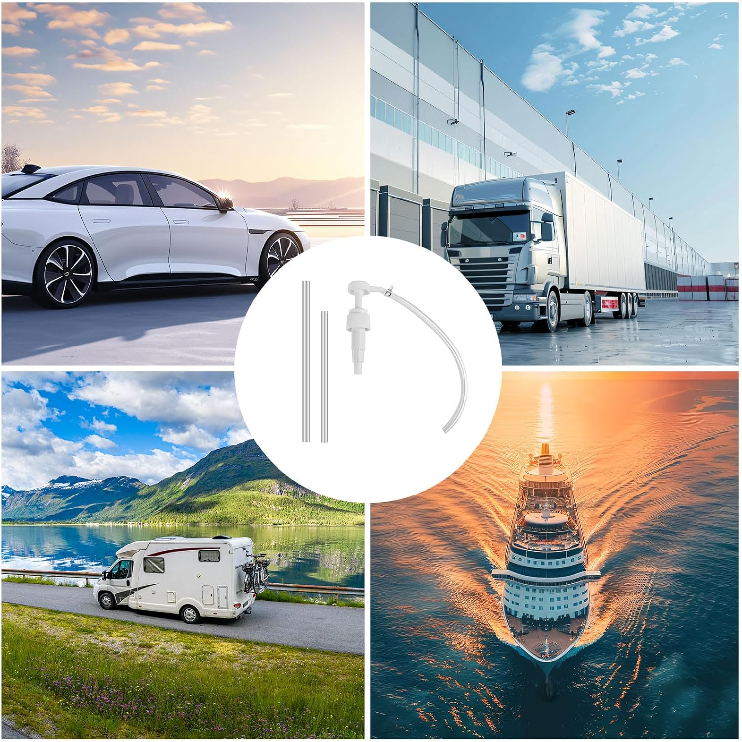 NQEUEPN Fluid Transfer Pump, Lower Unit Gear Oil Pump Fluid Pump for Quart Bottles Hand Pump Transfers Gear Oil for Differential & Transmission Fluid Fits Most Boat and Car Engines image number 6