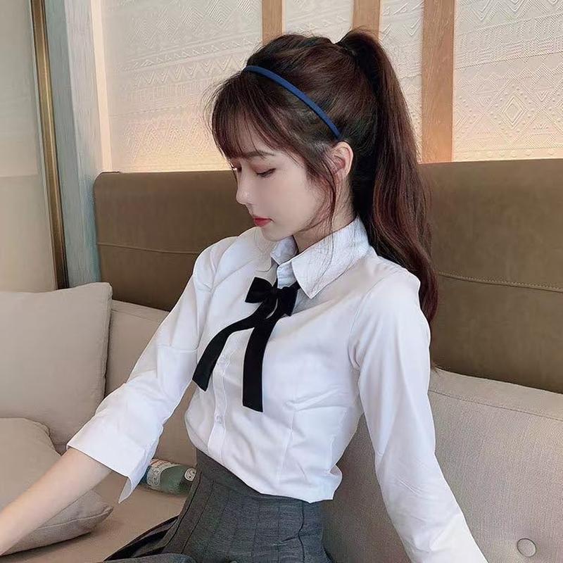 Bow Tie for Women, Western Ribbon Bow Tie, Colonel Adjustable Bowtie for School Uniform Shirt Wedding image number 2