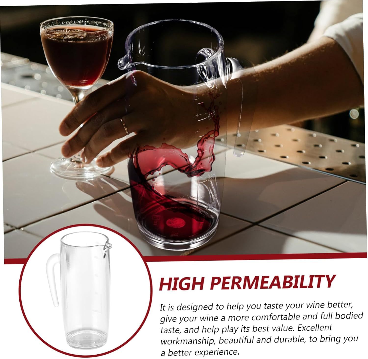 OKUMEYR Capacity Liquor Pitcher Creative Wine Decanter Red Wine Aerator Whiskey Decanter image number 5