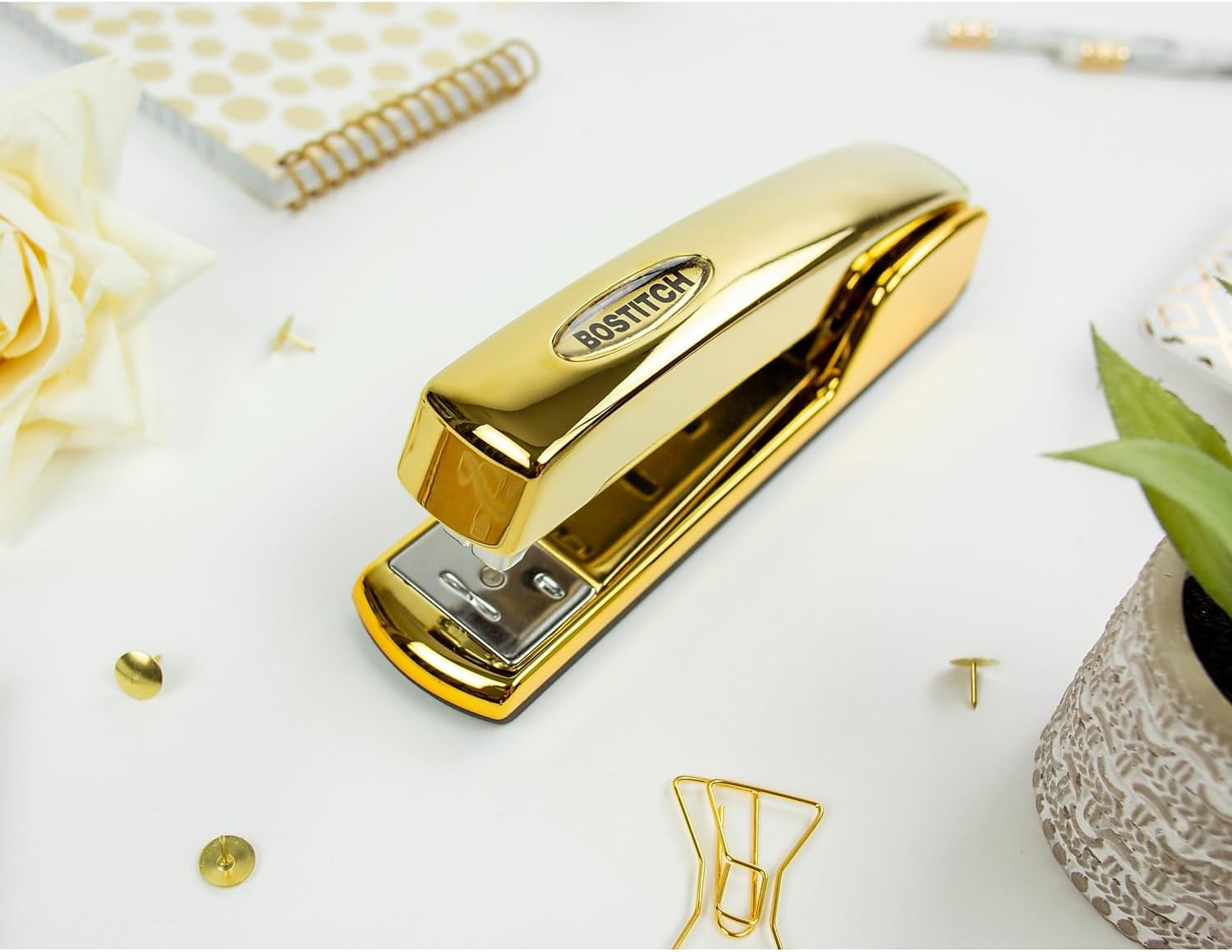 Bostitch Office Professional Metal Executive Stapler, 20 Sheet Capacity, Gold Chrome (B5000-GOLD) image number 3