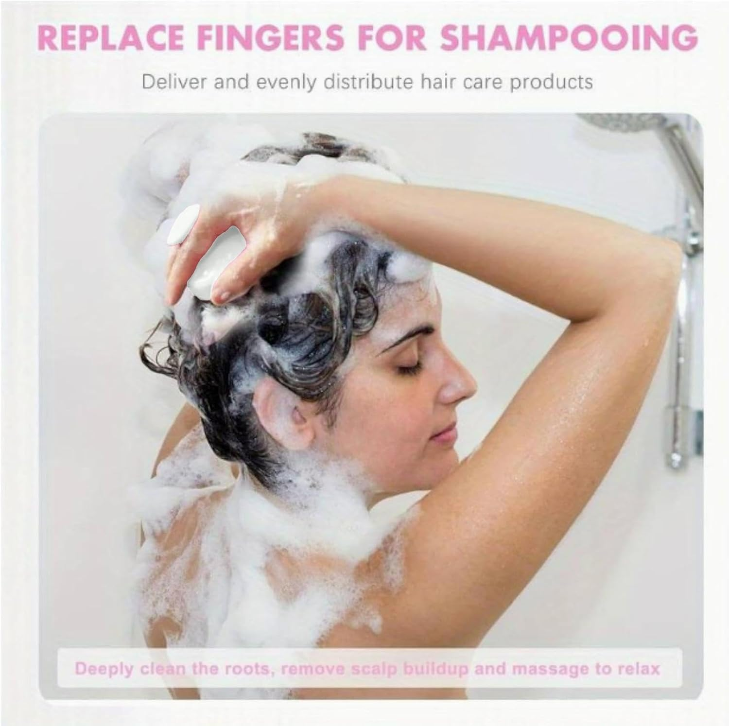 Silicone Hair Scrubber,Detachable Scalp Massager Hair Scrubber | Multifunctional Shampoo Brush Ergonomic Scalp Scrubber for Travel Hotel Bathroom