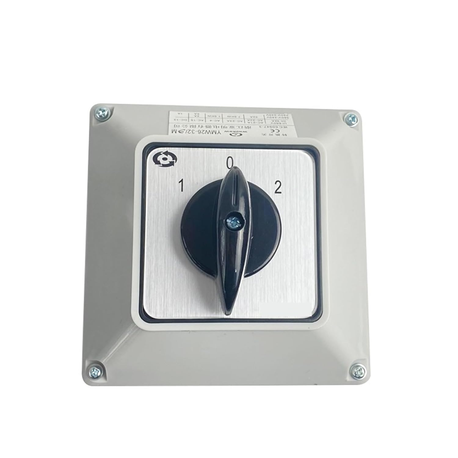 XNWKF LW26-32 YMW26-32/2M Changeover Cam Rotaris Switch 32A 2 Poles with Waterproof Box IP65 Select Interruptor Silver Contact(102 with Box) image number 4