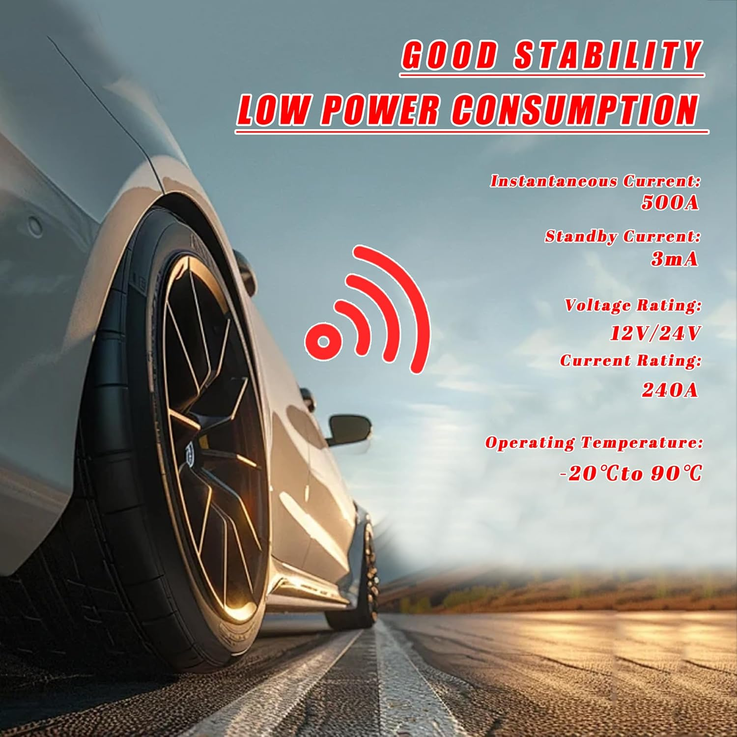 Venxykod 240A Remote Battery Disconnect Switch 24V Anti-Theft Car Battery Switch Automatic Power Shut off Switch with LED Display for Car Truck RV ATV Vehicle Boat image number 2