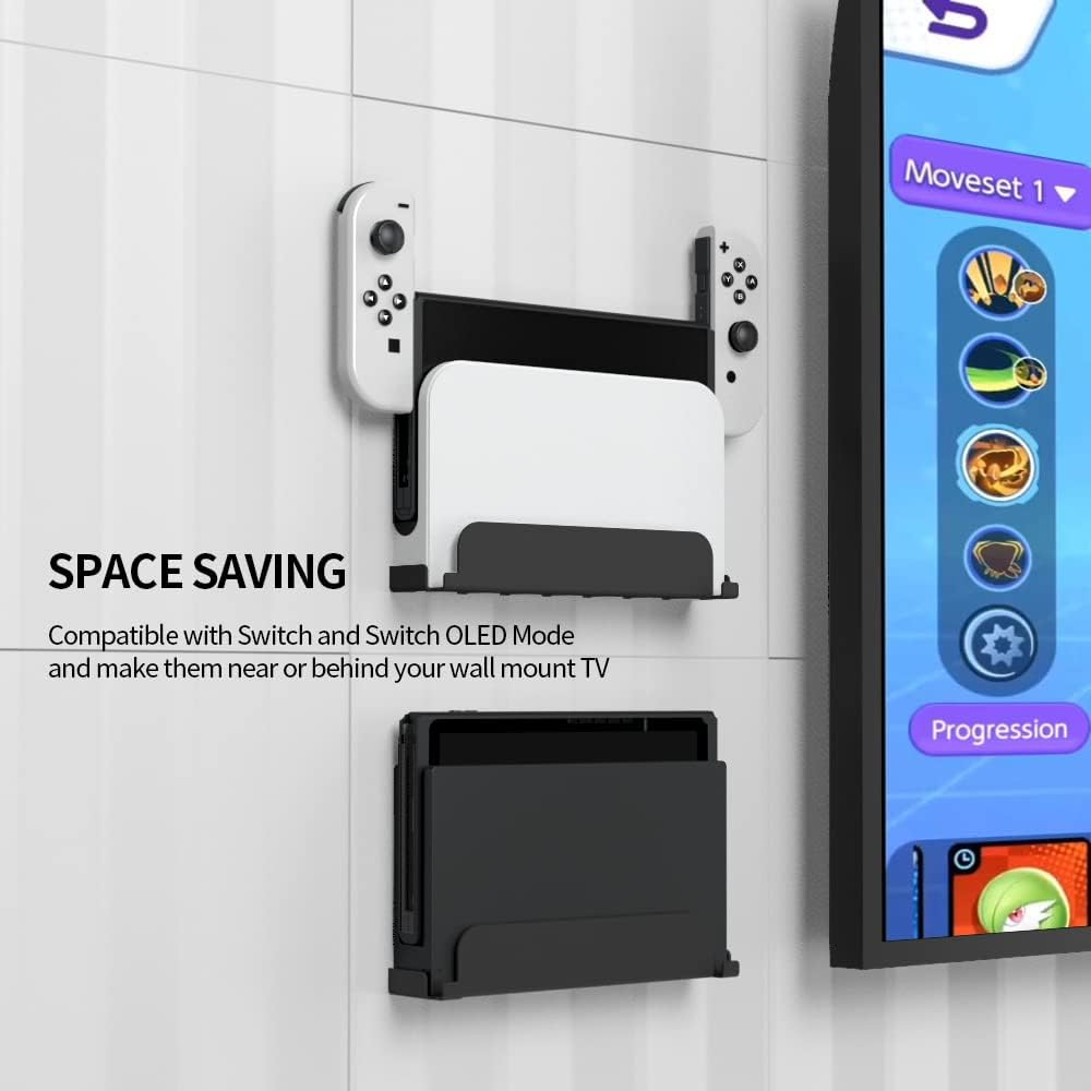Switch OLED Black Steel Mount,Wall Mount Bracket Compatible with Nintendo Switch and Switch OLED image number 5