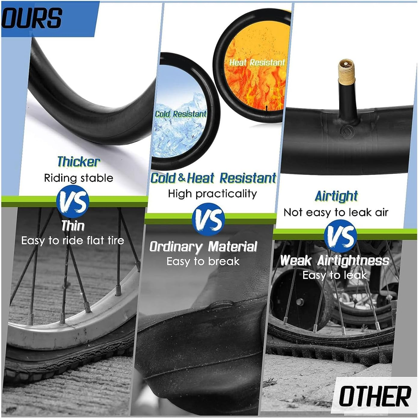 Elqater 2 Pack 26X4.0 Fat Bike Tube with AV 32Mm Valve, Bike Tubes with 2 Tire Levers, for Road/Mountain/E Bike Replacement Parts Accessories image number 3