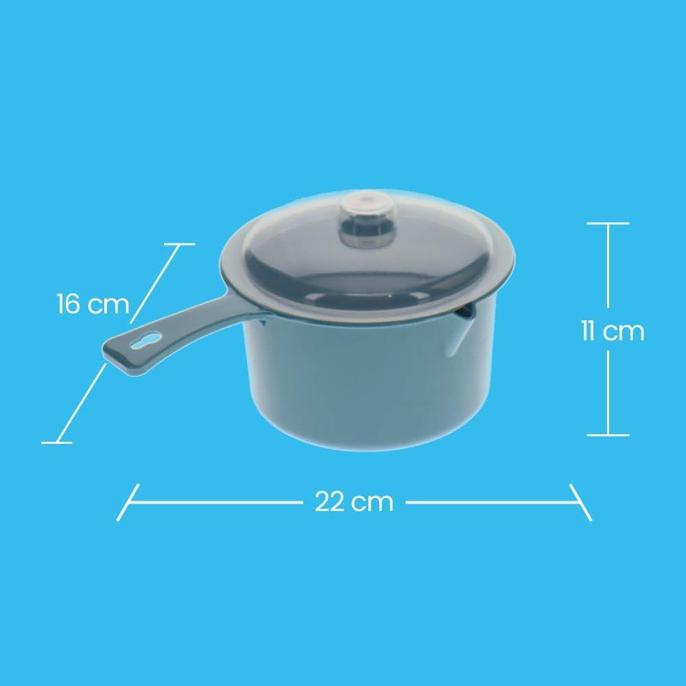 White Magic Ocean Bound Recycled Plastic Microwave Saucepan with Lid &ndash; 600Ml Capacity, Dishwasher & Freezer Safe, Bpa-Free, Microwave Safe, Splash-Proof Lid &ndash; Ideal for Soups, Stews & Leftovers image number 3
