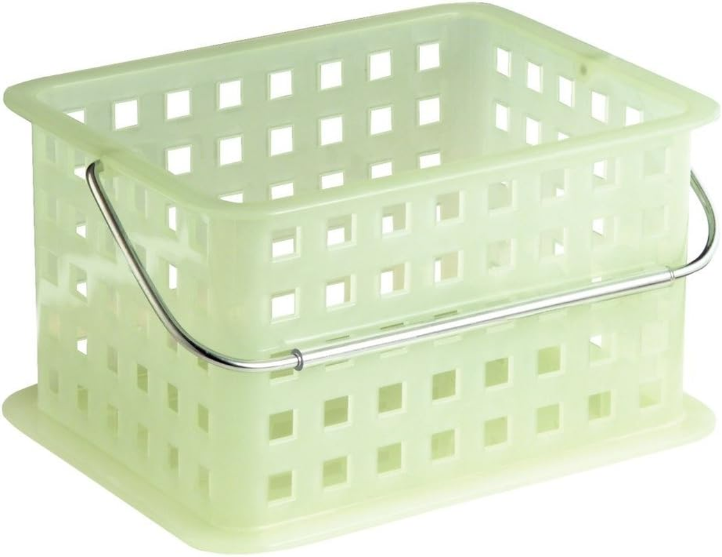 Interdesign Storage Organizer Basket, for Bathroom, Health and Beauty Products - 9.25" X 7" X 5", Light Gray