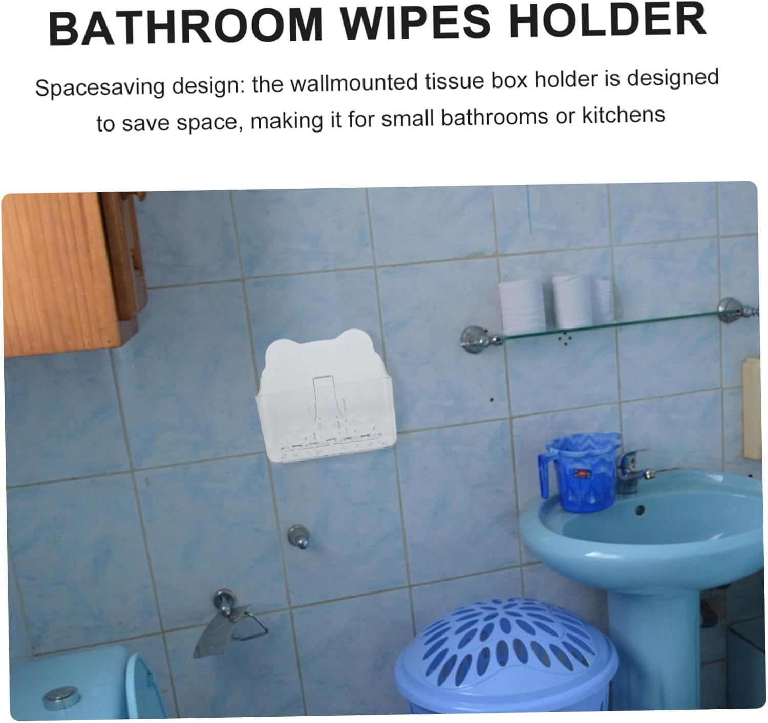 Space-Saving Wall Mount Tissue Box Kitchen Towel Holder Easy Install Wipes Storage image number 1