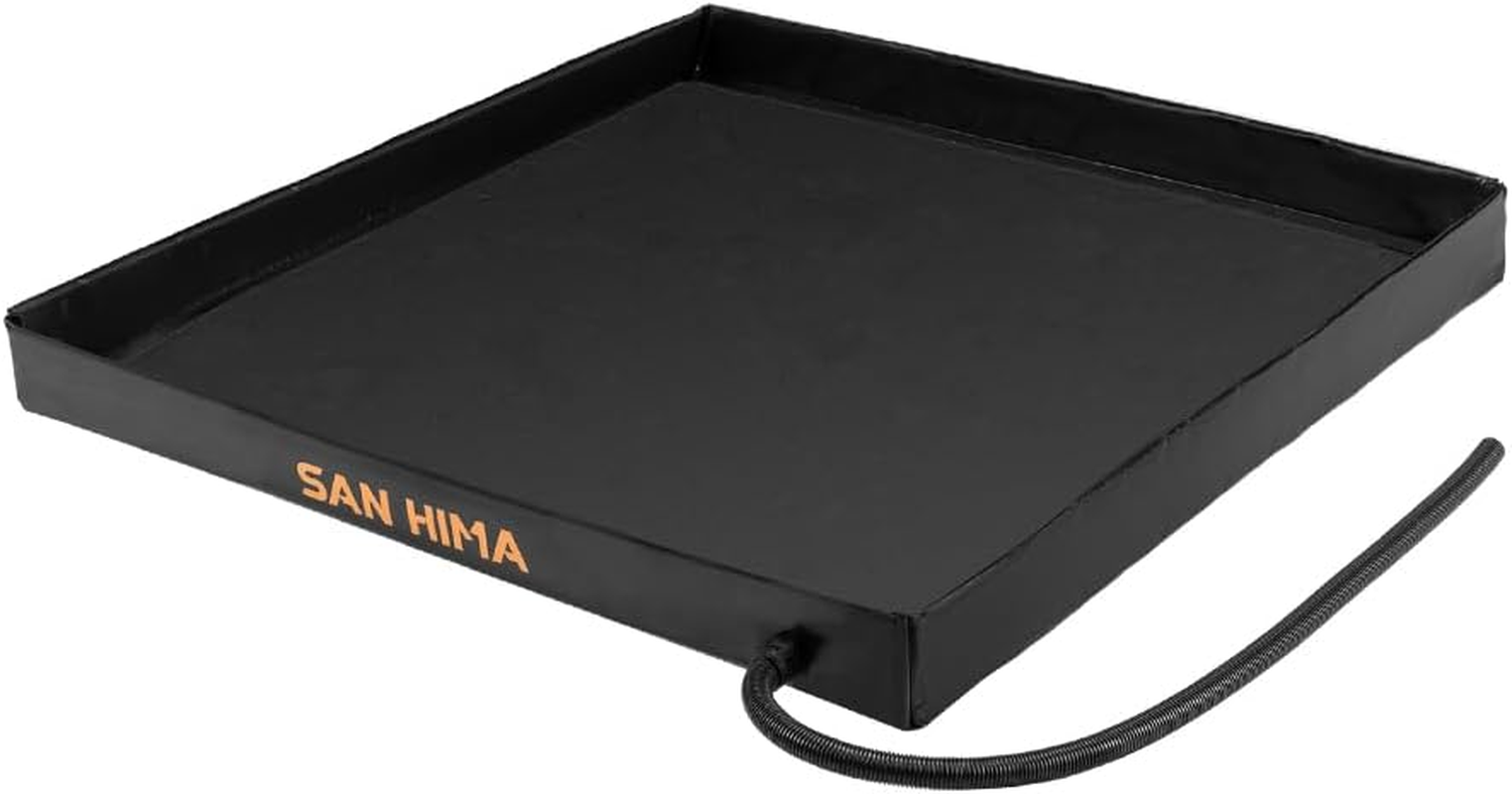 San Hima Camping Shower Tent Base with Drain Hose1.03X1.03M Portable & Foldable RV Awning Floor