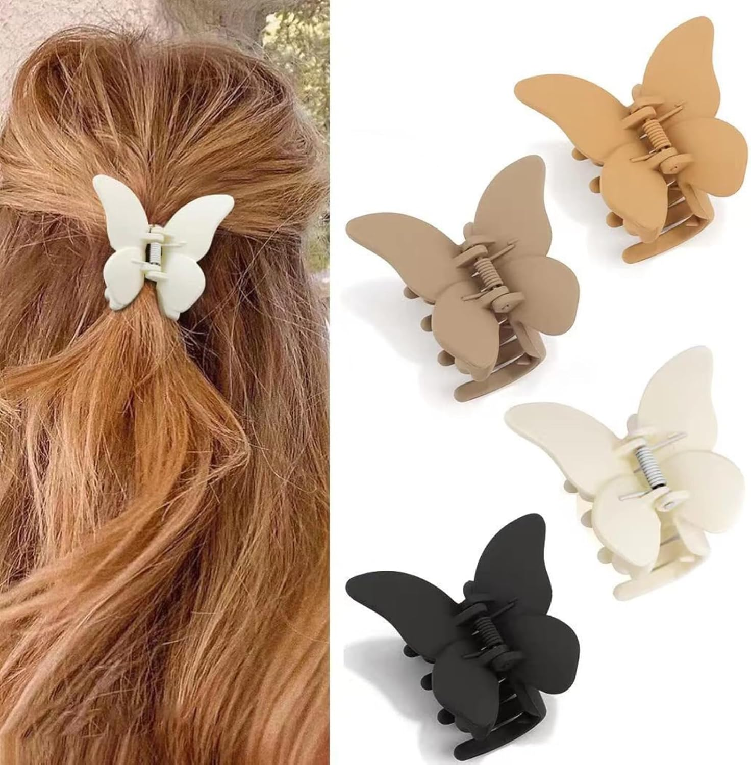 Butterfly Non-Slip Claw Clips Strong Hold Claw Clip for Medium Thick Hair Women Girls Hawaiian Hair Accessories (Hairclawbutterfly) image number 3