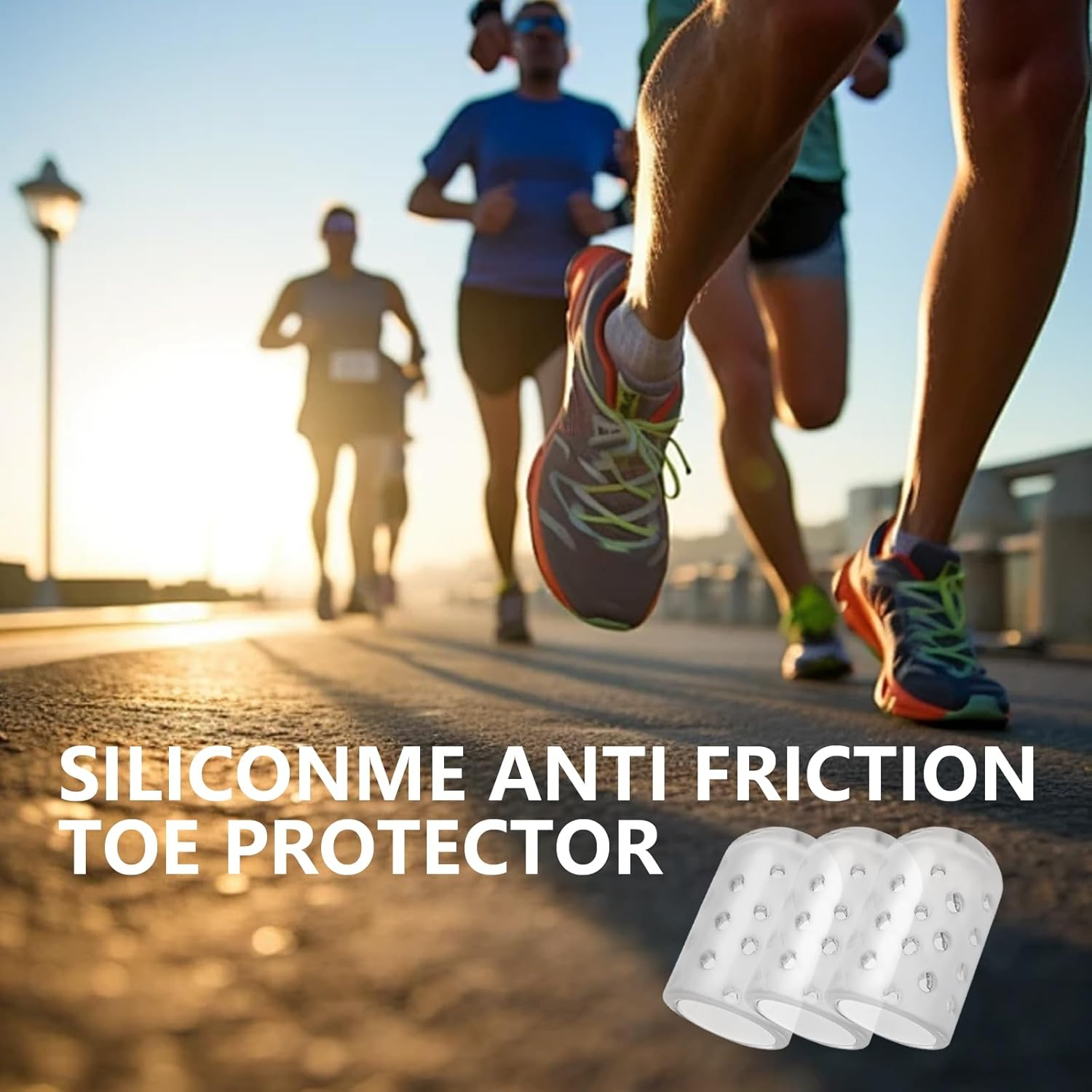 30 Pcs Anti-Friction Silicone Toe Protector, Breathable Soft Clear Gel Toe Covers Caps Guards for Men Women, Toe Sleeves for Corns, Blisters and Pain Relief, 6 Pcs Big Size + 24 Pcs Little Size image number 1