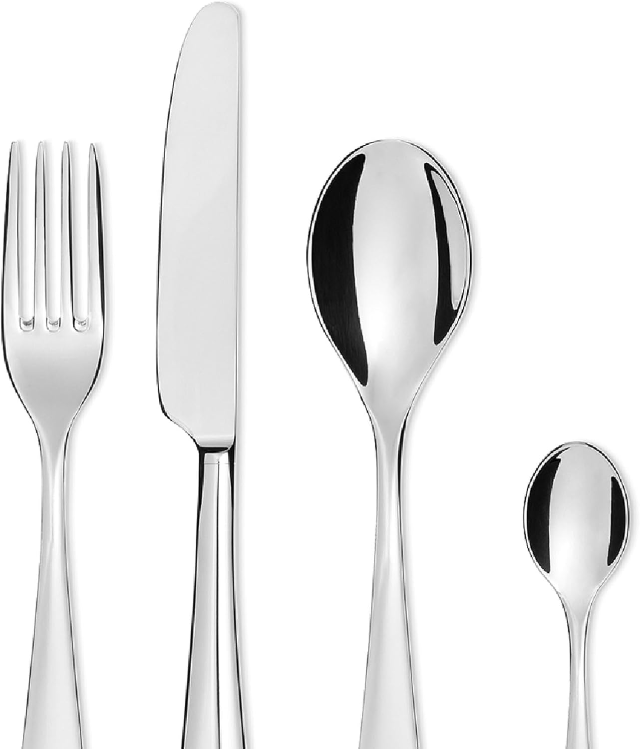 Alessi 5180S24 Nuovo Milano - Design Cutlery Set, 18/10 Stainless Steel, Mirror Polished, 24 Pieces image number 3