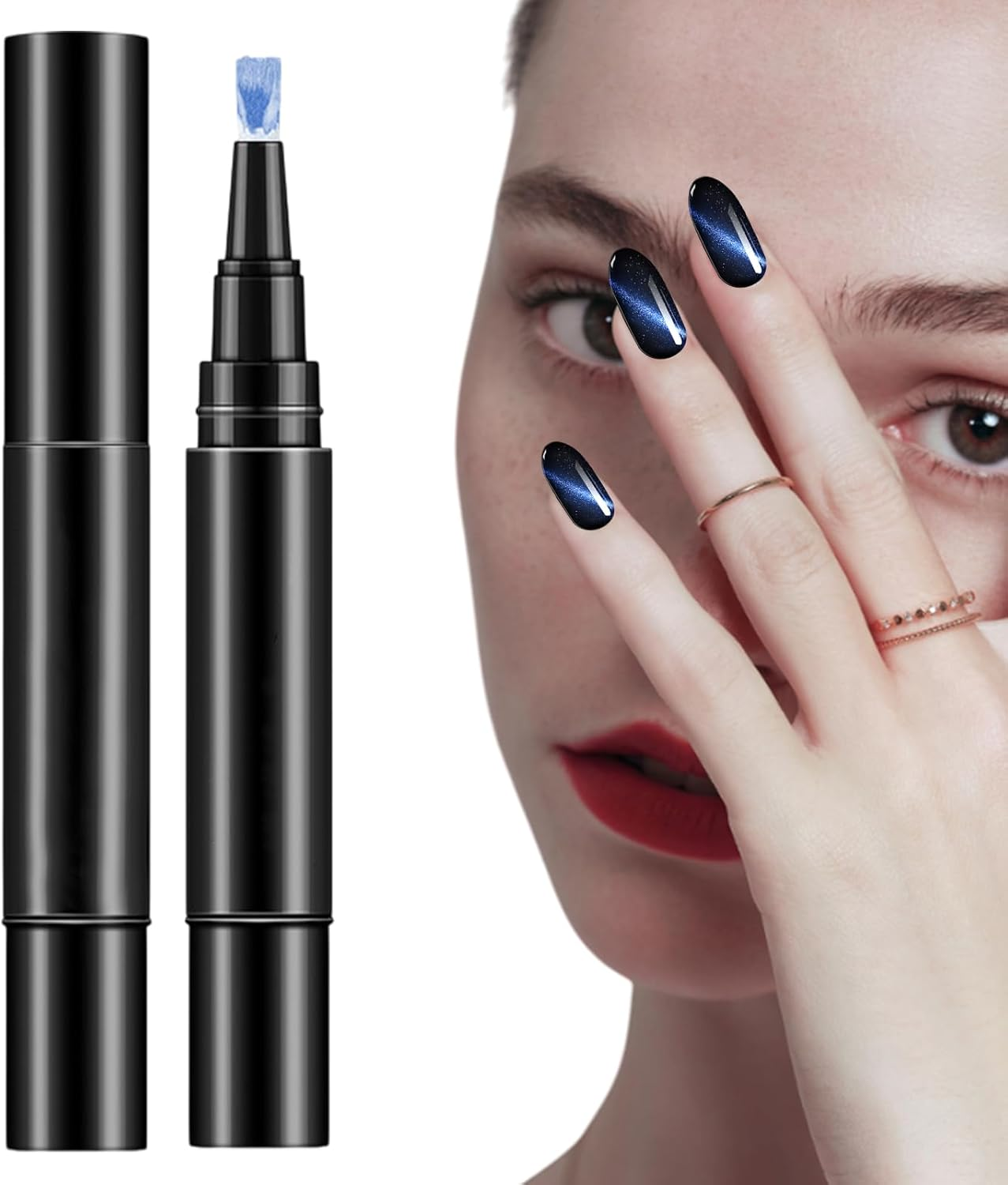 Nail Pen Gel Polish - 1 Step Gel Manicure Pencil, Nail Art Drawing Marker Pen | Gel Polish Pen for Home Salon, Easy Application Nail Design Tool for Women, Teens, Manicure Enthusiasts - 01 image number 3