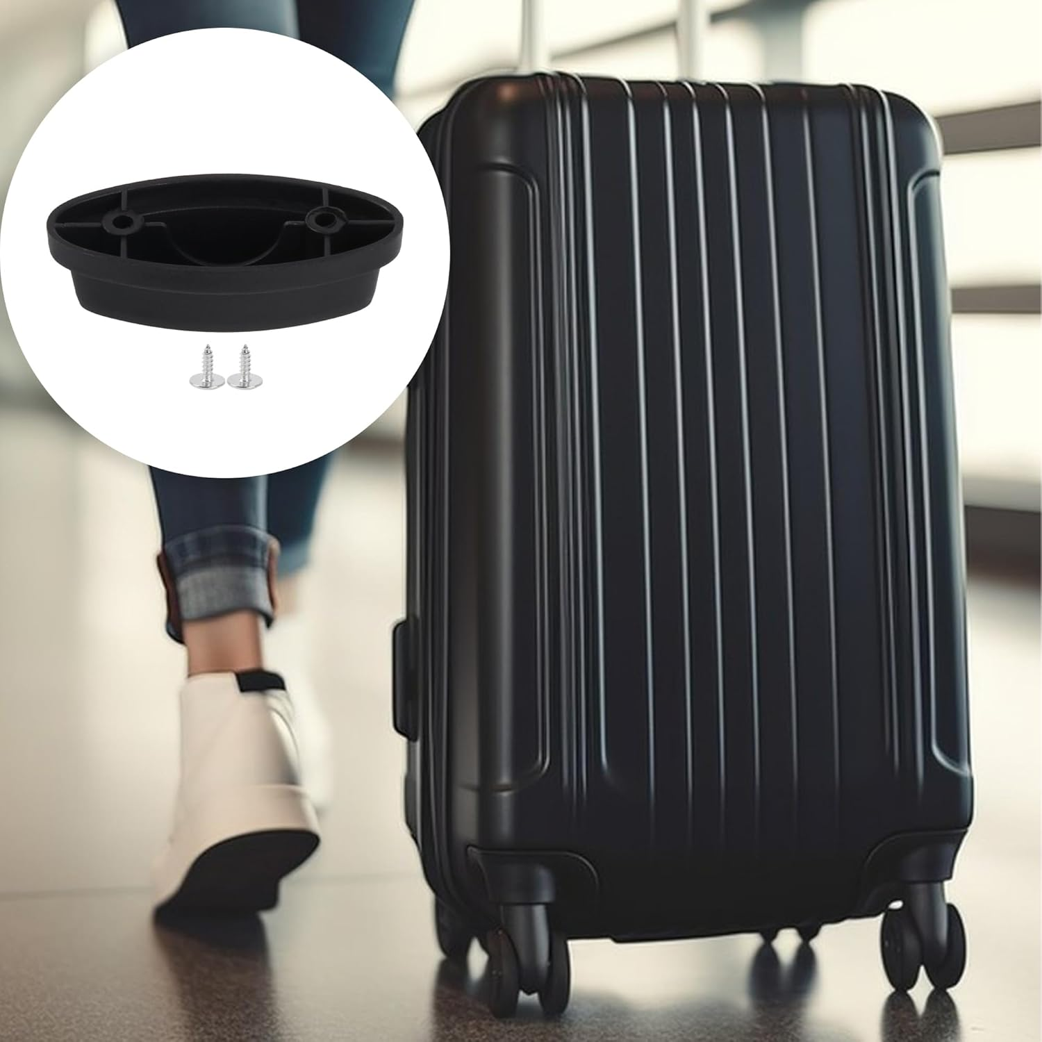 RDEXP 1 Pcs Luggage Side Foot Nail Bracket E Type for Suitcase Replacement image number 4