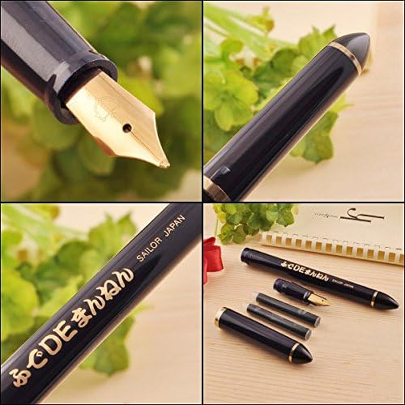 Sailor Fude De Mannen - Stroke Style Calligraphy Fountain Pen - Navy Blue - Nib Angle 40 Degrees (11-0127-740) image number 1