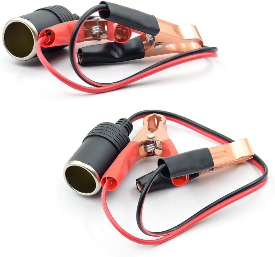 VSTM OBD II Vehicle ECU Emergency Power Supply Cable Memory Saver (3Meter) with Alligator Clip-On 12V Car Battery Cigarette Lighter Power Extension Socket