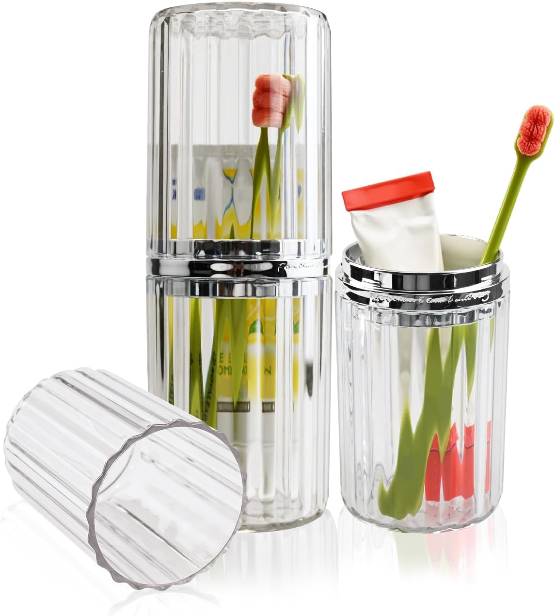 Travel Toothbrush Case, Travel Toothbrush Holder, Portable Toothpaste Storage Container for Business Trip School Camping Bathroom(Clear) image number 3