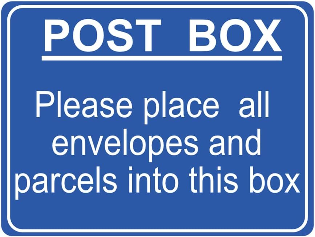 Haobase 2 Pcs Please Place All Envelopes and Parcels into This Box Sign Sticker - Self Adhesive Vinyl (20Cm X 15Cm)