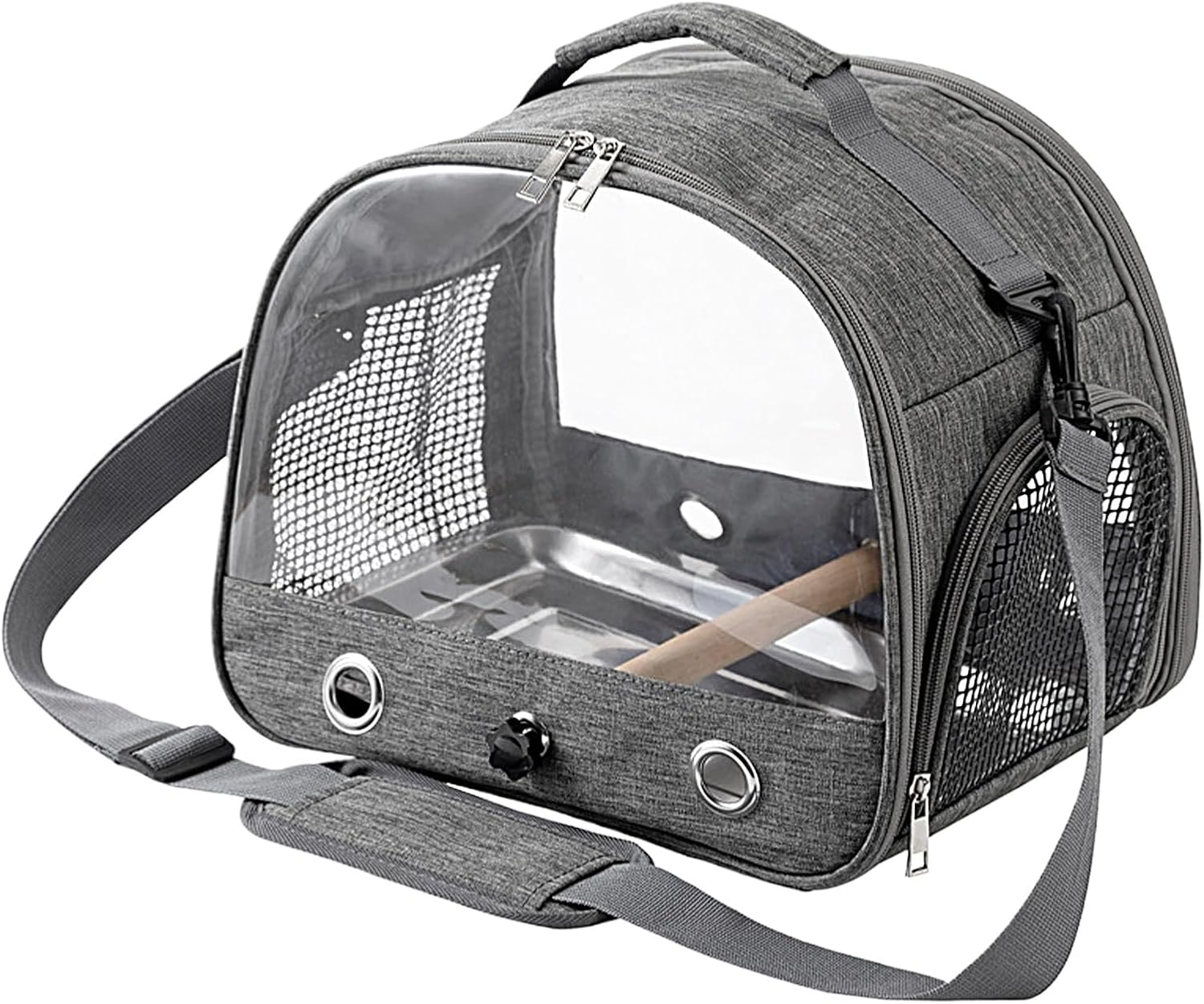 Bird Travel Cage - Portable Bird Travel Bag | Travel Backpack with Perch and Standing Tray, Breathable Pet Carrier for Veterinary Visits, Outdoor Adventure, Shopping
