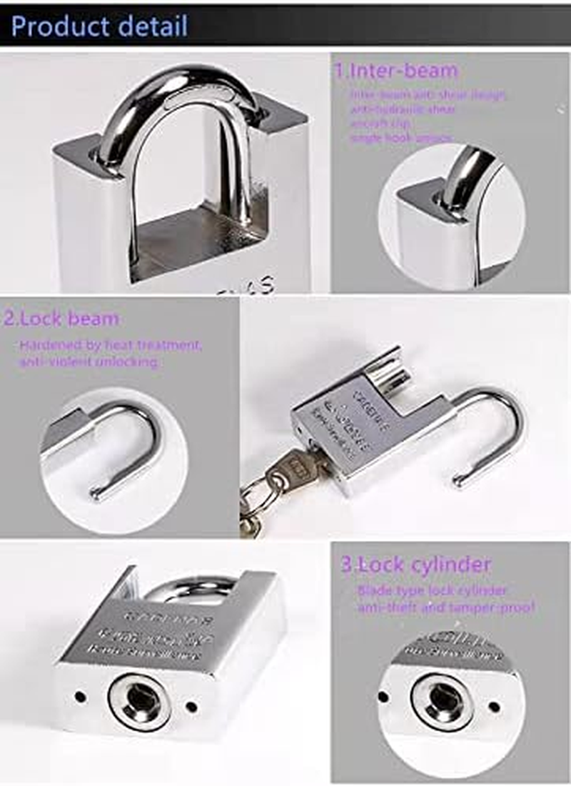 Artnindia Security Chain Lock,Bike Chain Lock, Premium Case-Hardened Security Chain,Cannot Be Cut with Bolt Cutters or Hand Tools, Ideal for Motorcycles, Bike, Generator, Gates,Outdoor Furniture image number 2