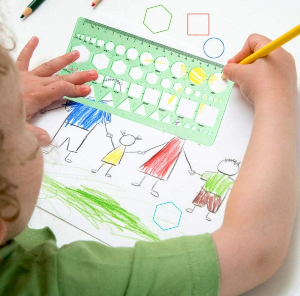 12Pcs Geometric Stencils,Drawing Tools Drafting Templates,Circle Shape Stencils Drawing Stencils Drafting Tools for Art,Design image number 1