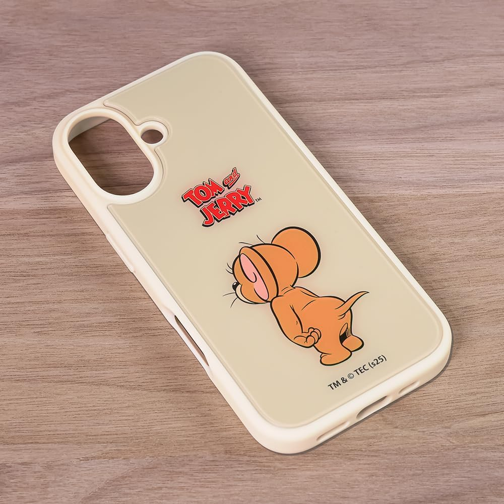 Ingrim Iphone 17 Case, Tom and Jerry [Officially Licensed Product] Shockproof, Shock-Absorbing, Bumper Hybrid Case, Easy to Hold, Cute, Characters Jelly Standard 2 image number 2