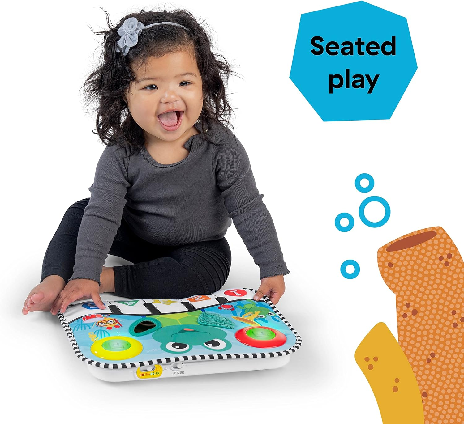 Baby Einstein Ocean Explorers Neptune'S Kick & Explore Musical Kick Pad & Crib Toy, for Ages 0 Months and Up image number 1
