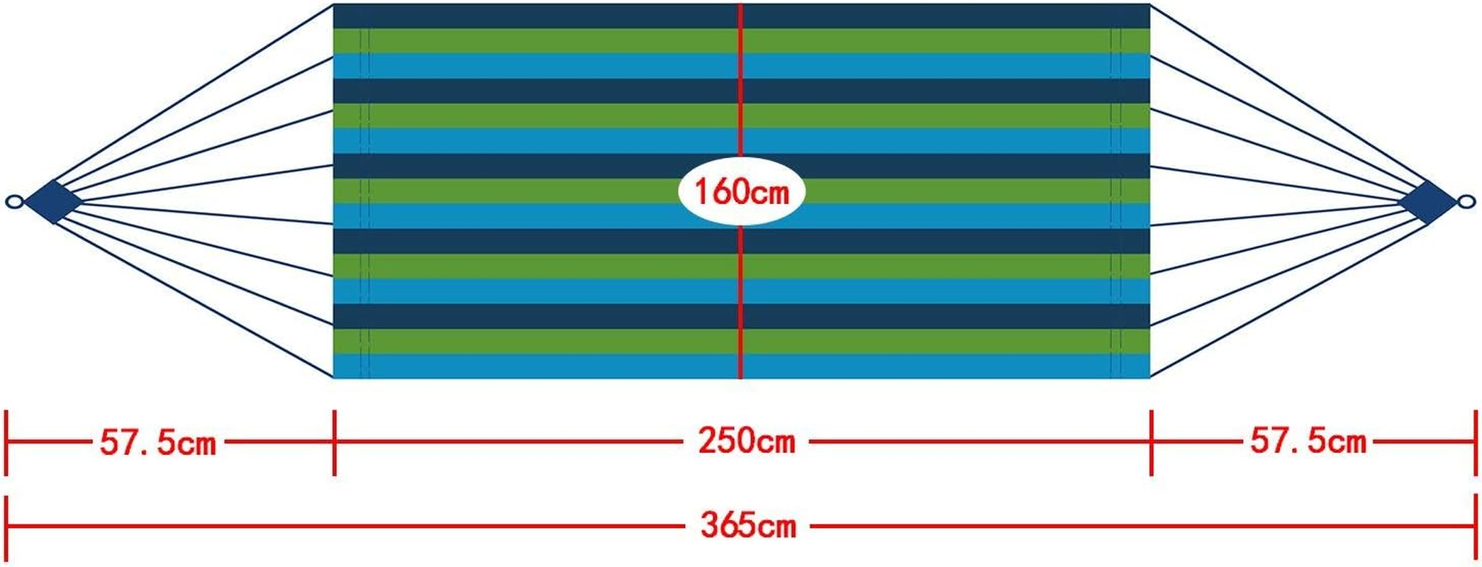 Valuehall Hammock Outdoor Brazilian Hammock Soft Cotton Fabric Camping Hammock Double Wide 2 Person Travel V7010-1 image number 4