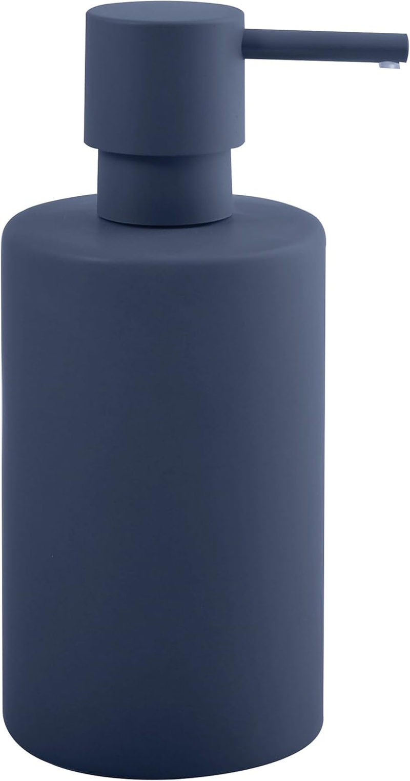 Spirella Soap Dispenser Tube, with Stainless Steel Pump, Liquid Soap Dispenser, Porcelain, 300 Ml, Long-Lasting and Robust, Matt White, White