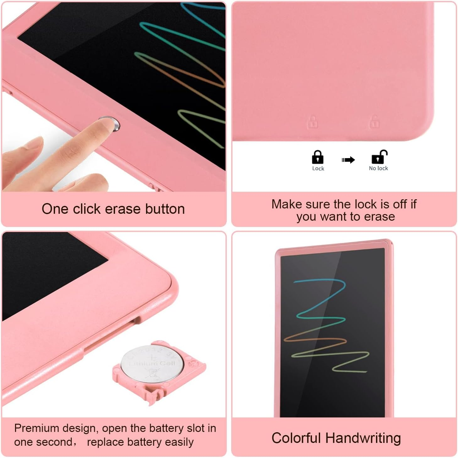 Eoocoo Gifts for Kids Toys,10 Inch LCD Writing Tablet, Drawing Pads 2 Packs Doodle Scribble Boards, Party Birthday Gifts for Kids, Fidget Toys for Boys Girls Age 3 4 5 6 7 8 9 Years image number 1