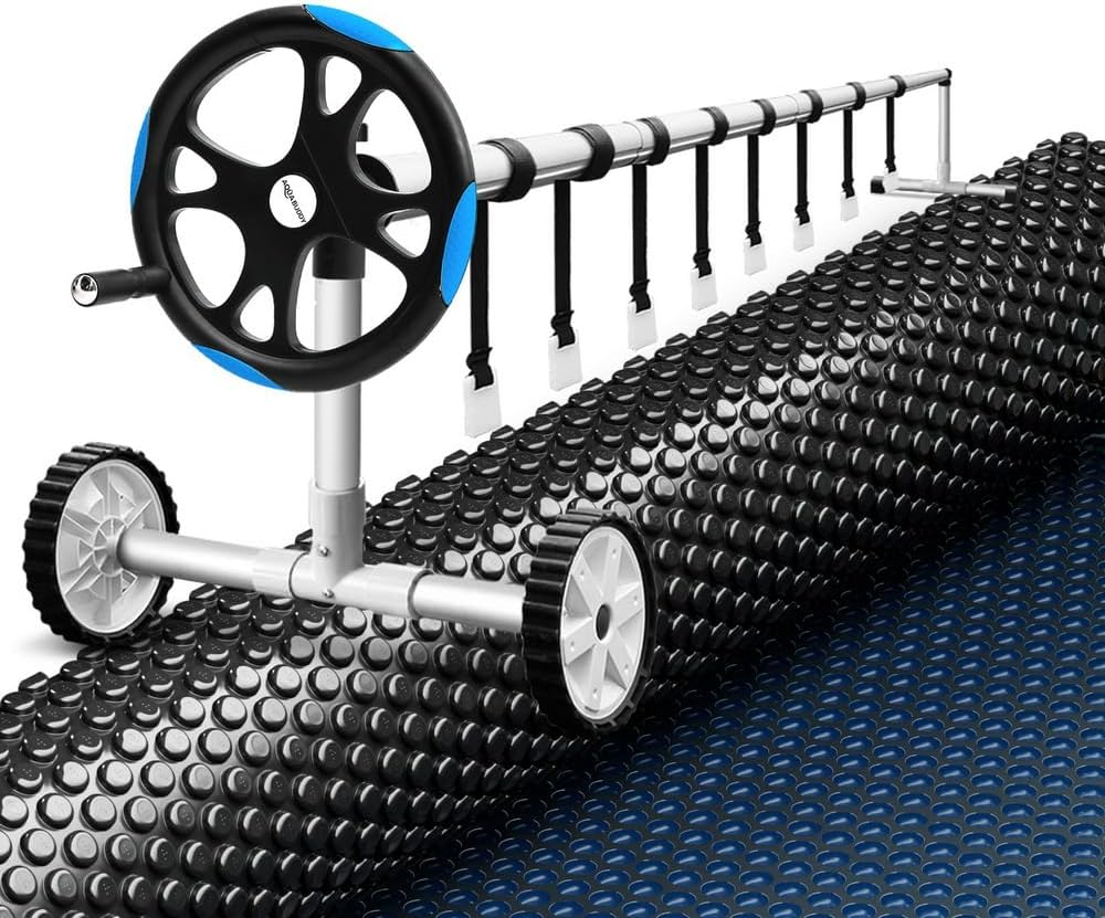 Aquabuddy Pool Cover 600 Micron Solar Heat Blanket 9.5X5M W/ 5.55M Blue Roller image number 4