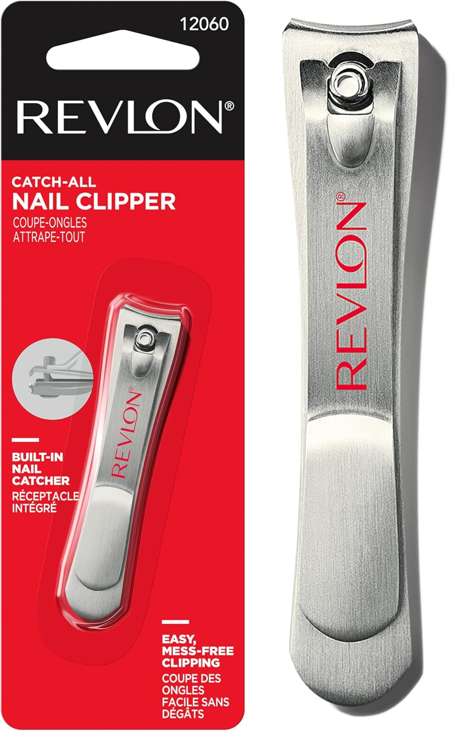 Revlon Catch-All Nail Clipper, Manicure Tool with a Contoured Blade & Built-In Nail Catcher for Mess-Free Grooming, 1 Count image number 5