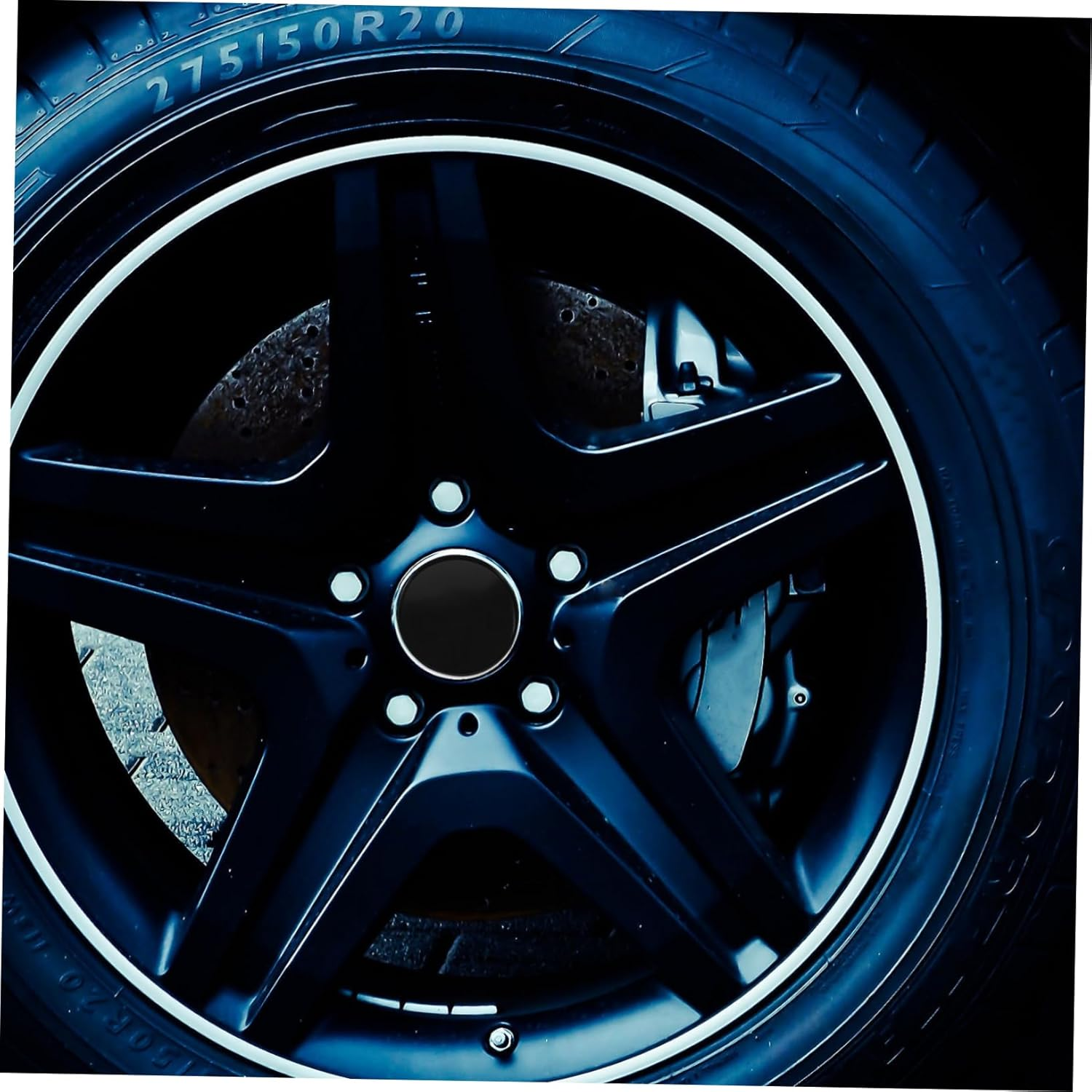 FOYTOKI 4Pcs Black Automotive Hub Caps Vehicle Rim Caps Replacement Wheel Hub Covers for Car Wheels Center, Decorative Car Hubcaps Set for Vehicle Modification and Rim Protection image number 6